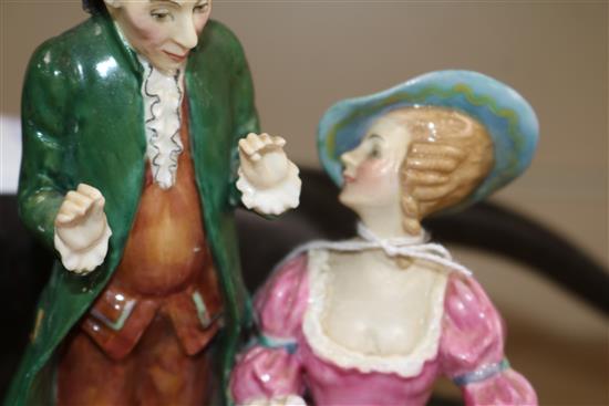 A rare Royal Doulton group The Court Shoemaker HN1755, restored